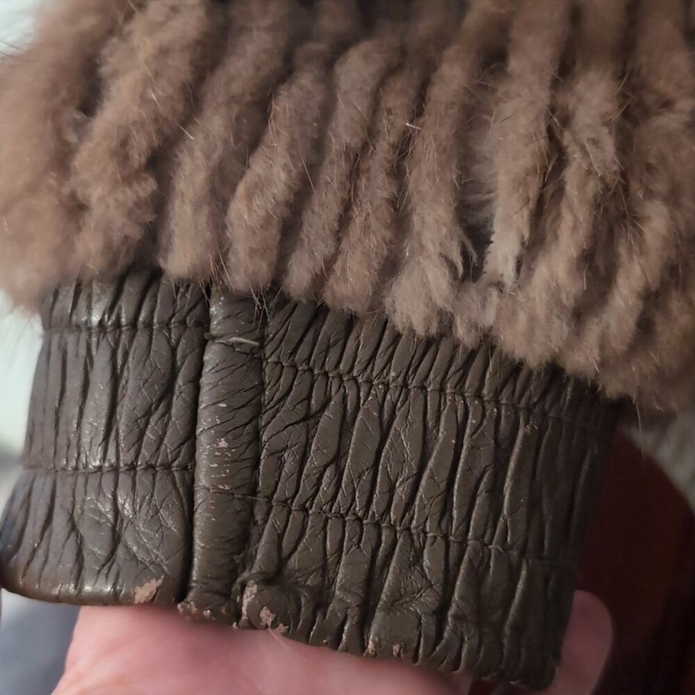 Vintage Saga Bemberg Pastel Mink Bomber - M - Picture 10 of 12